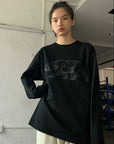 OUTME グレービックベアロングTシャツ E0468