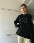 OUTME グレービックベアロングTシャツ E0468