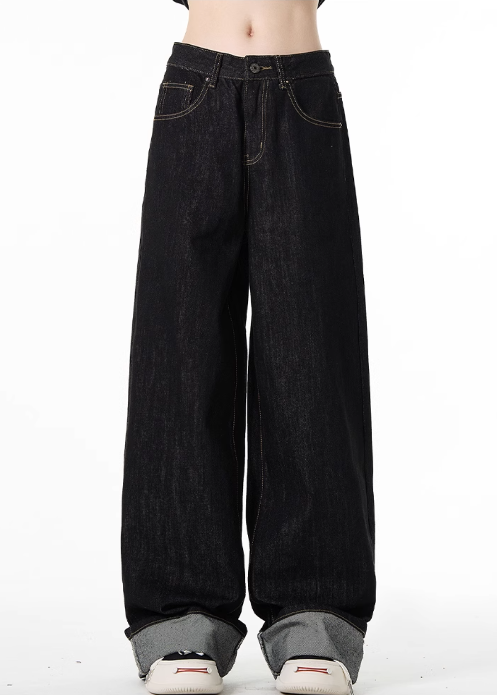 MADWITCH ベーシックデニムパンツ E1075 エムニエム EMUNIEM