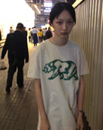 OUTME ベアグリーンTシャツ E1168