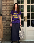 レタープリントTシャツ E1422
