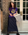レタープリントTシャツ E1422
