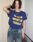 レタープリントTシャツ E1422