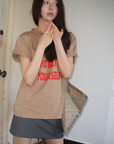 レタープリントTシャツ E1422