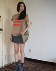 レタープリントTシャツ E1422
