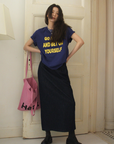 レタープリントTシャツ E1422