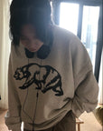 OUTME ブラックベアスウェット E0628