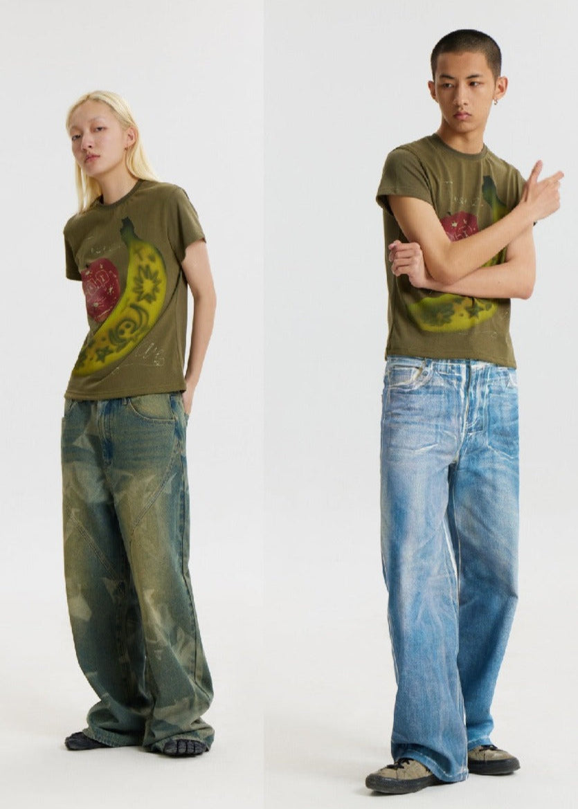emuniem CONP フルーツスリムTシャツ E0518 CONP フルーツスリムTシャツ E0518 エムニエム EMUNIEM EMUNIEM