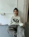 OUTME ビックベアブラックロングTシャツ E0474