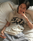 OUTME ブラックビックベアTシャツ E0460