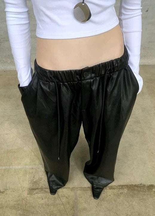 イージーレザーパンツ E1405 エムニエム EMUNIEM カジュアルコーデ