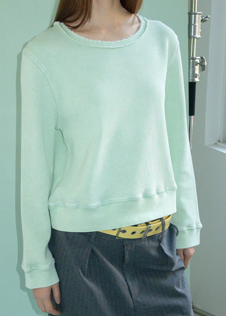 ワッフルスウェットTシャツ E1453