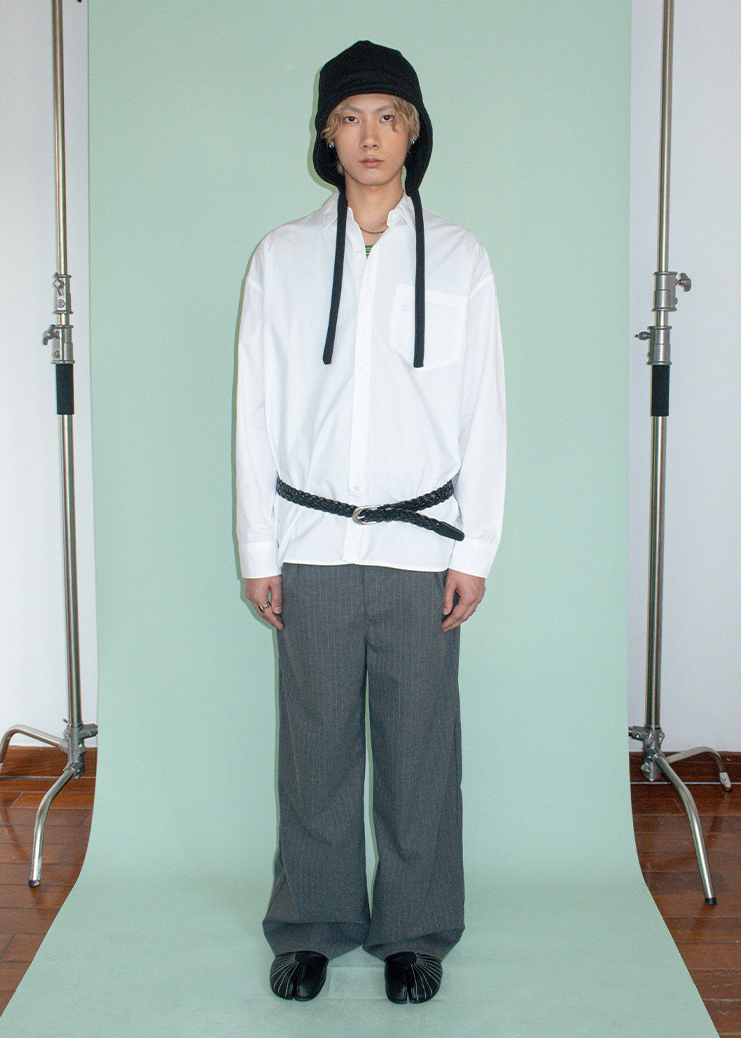 ピンストライプスラックスパンツ E1451