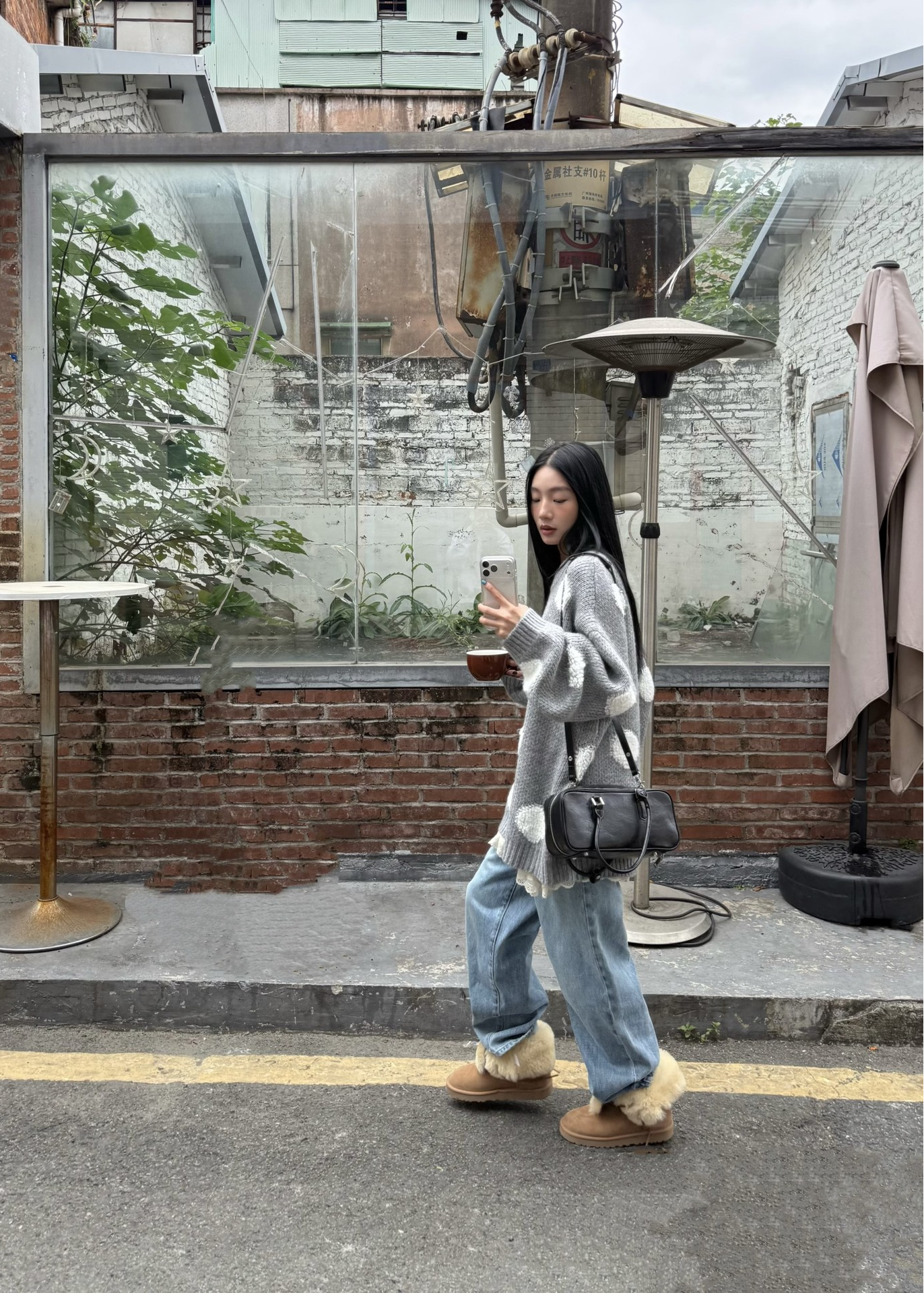 ドット柄ニット E1446