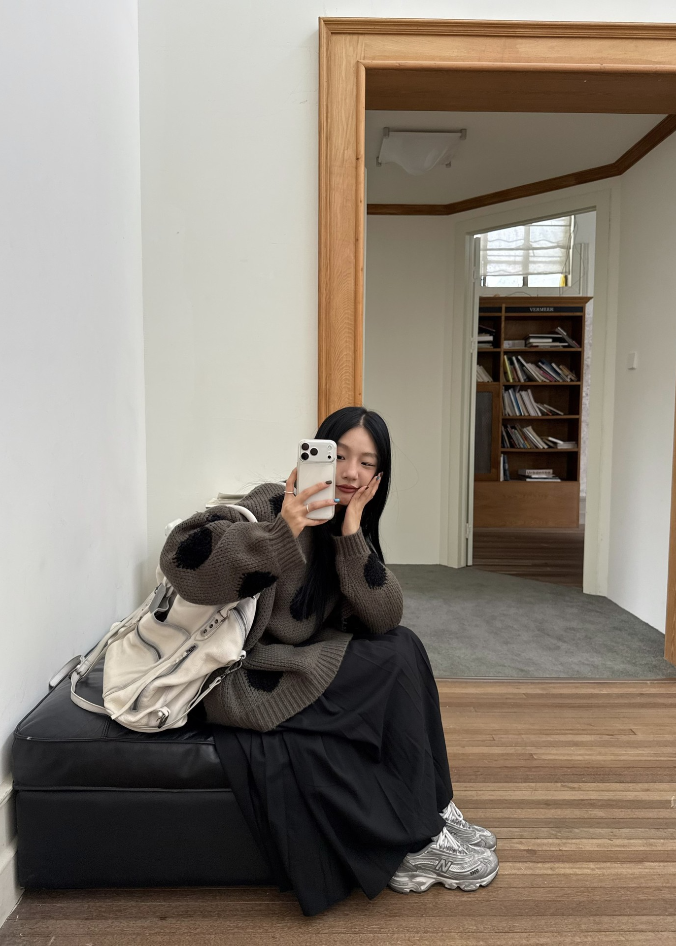 ドット柄ニット E1446