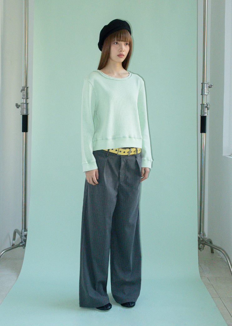 ピンストライプスラックスパンツ E1451