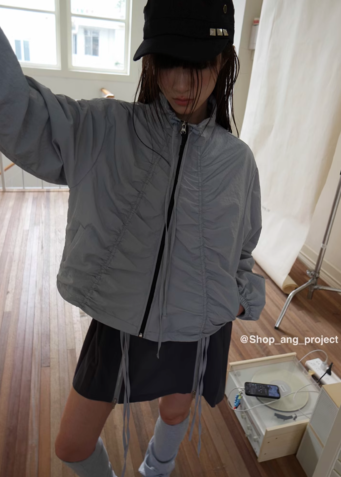 ang:project ギャザージップジャケット E1046