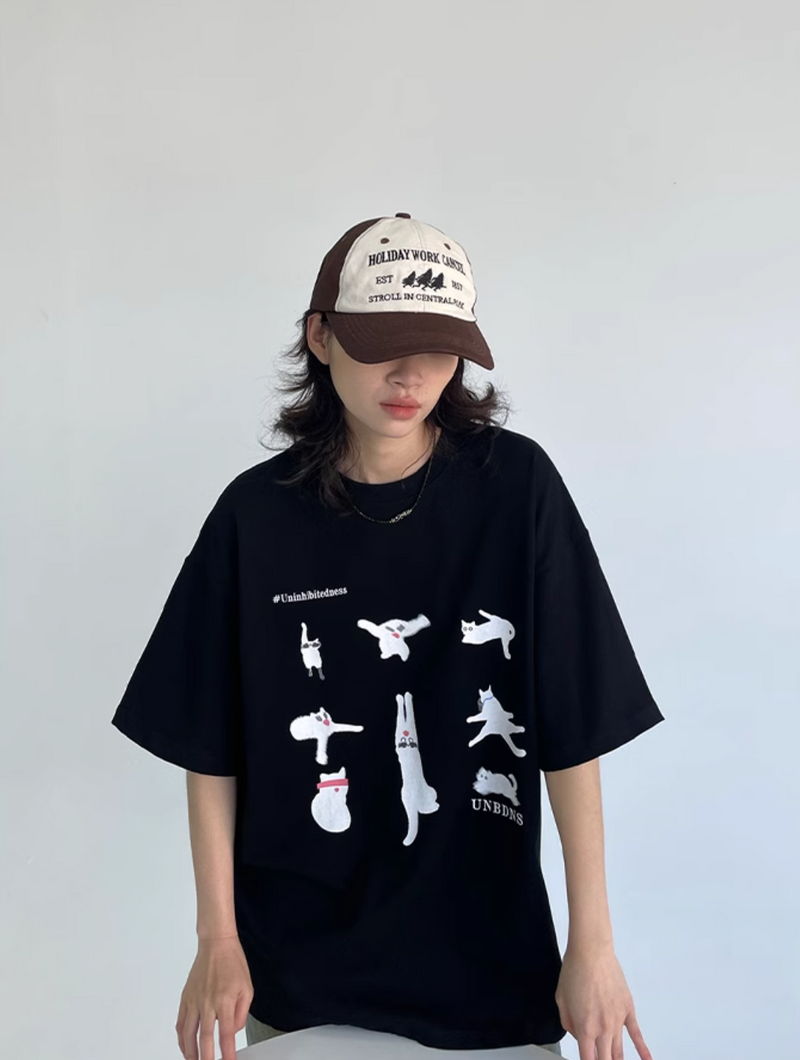 SLEEP ネコデザインTシャツ E1066