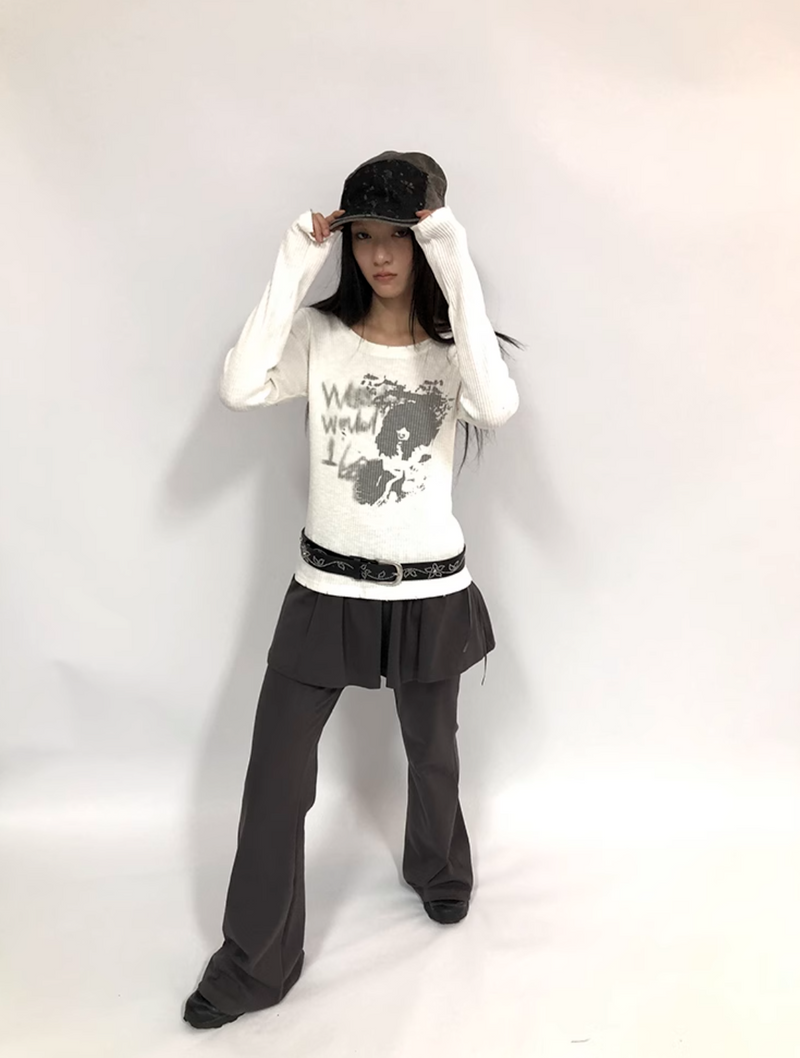 ang:project ワッフルロングTシャツ E1273