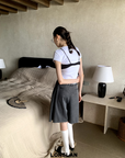 ストライプレッグショートパンツ E1425