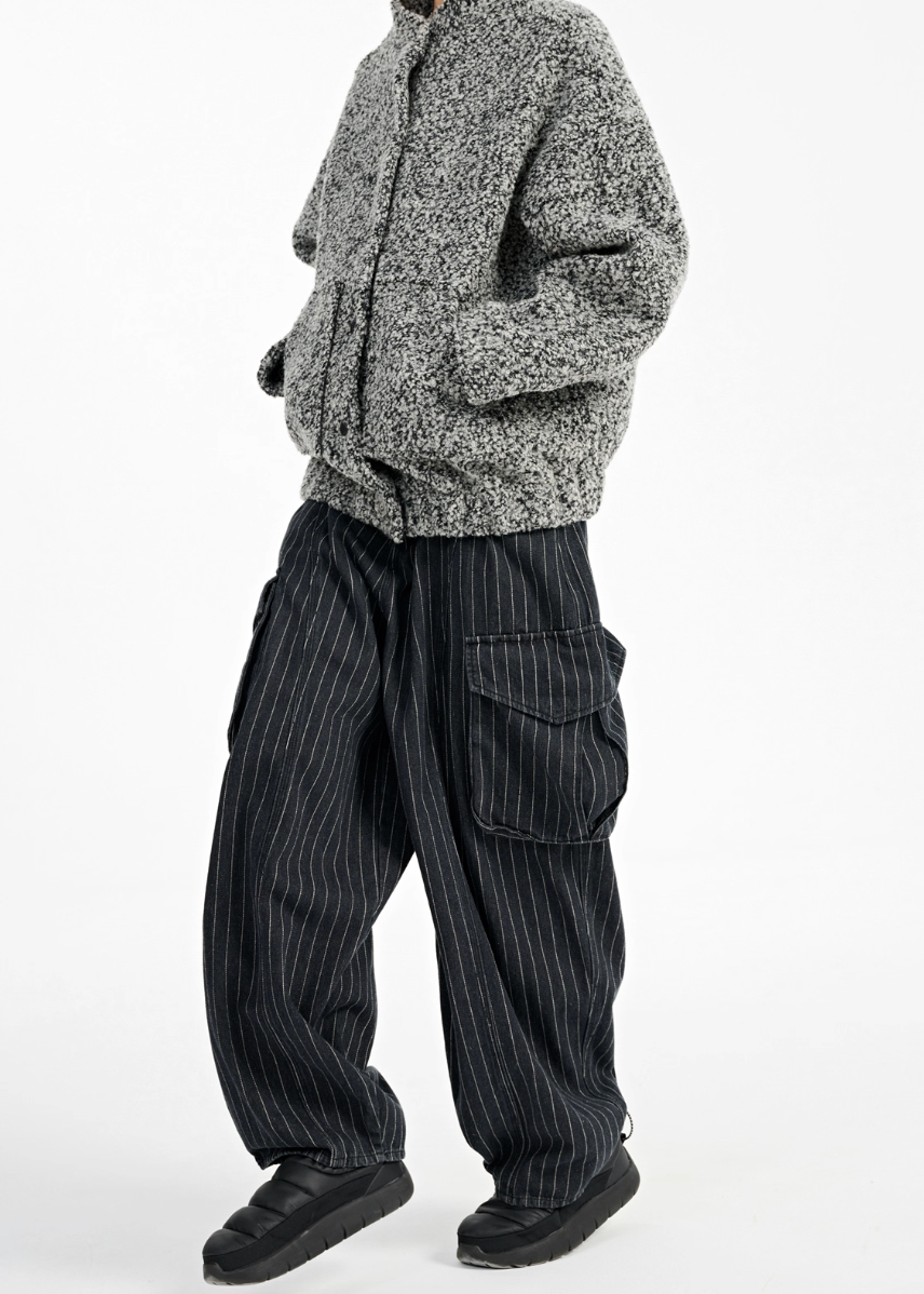 ストライプカーゴパンツ E1436