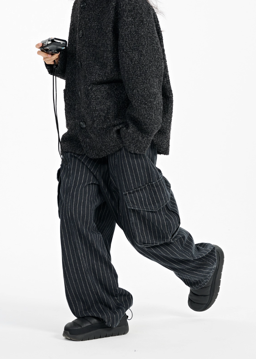 ストライプカーゴパンツ E1436