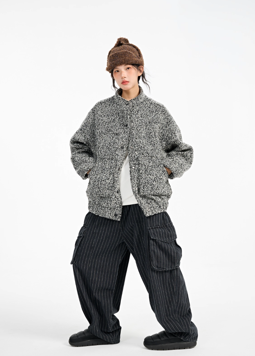 ストライプカーゴパンツ E1436