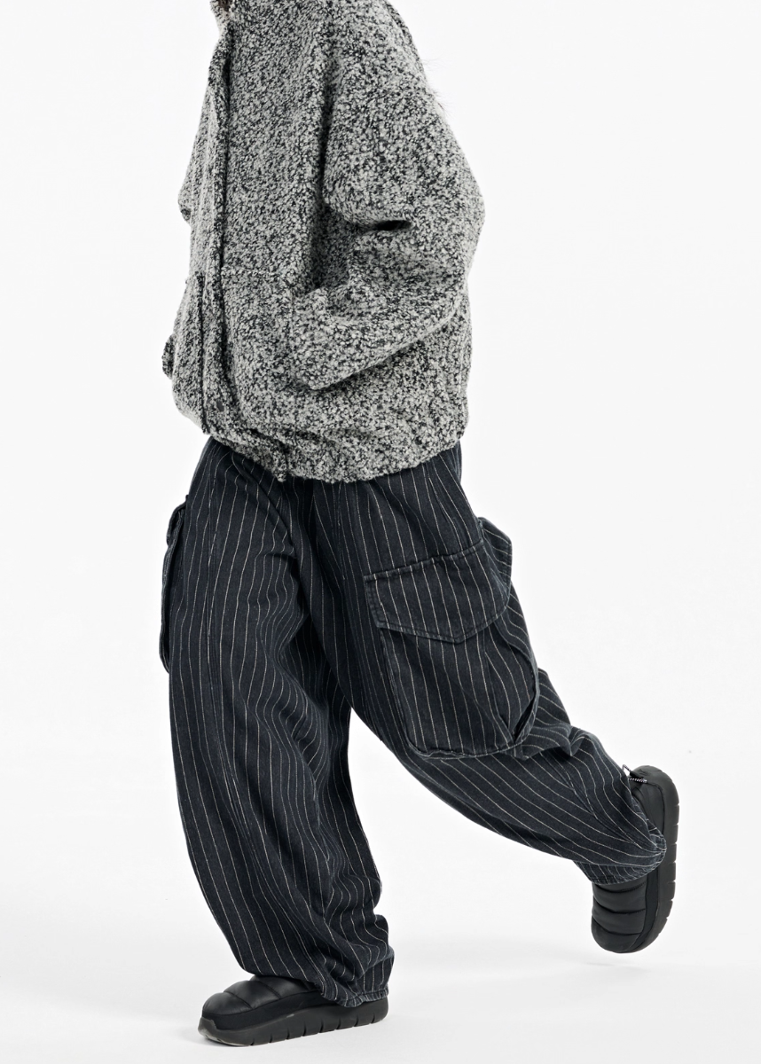 ストライプカーゴパンツ E1436