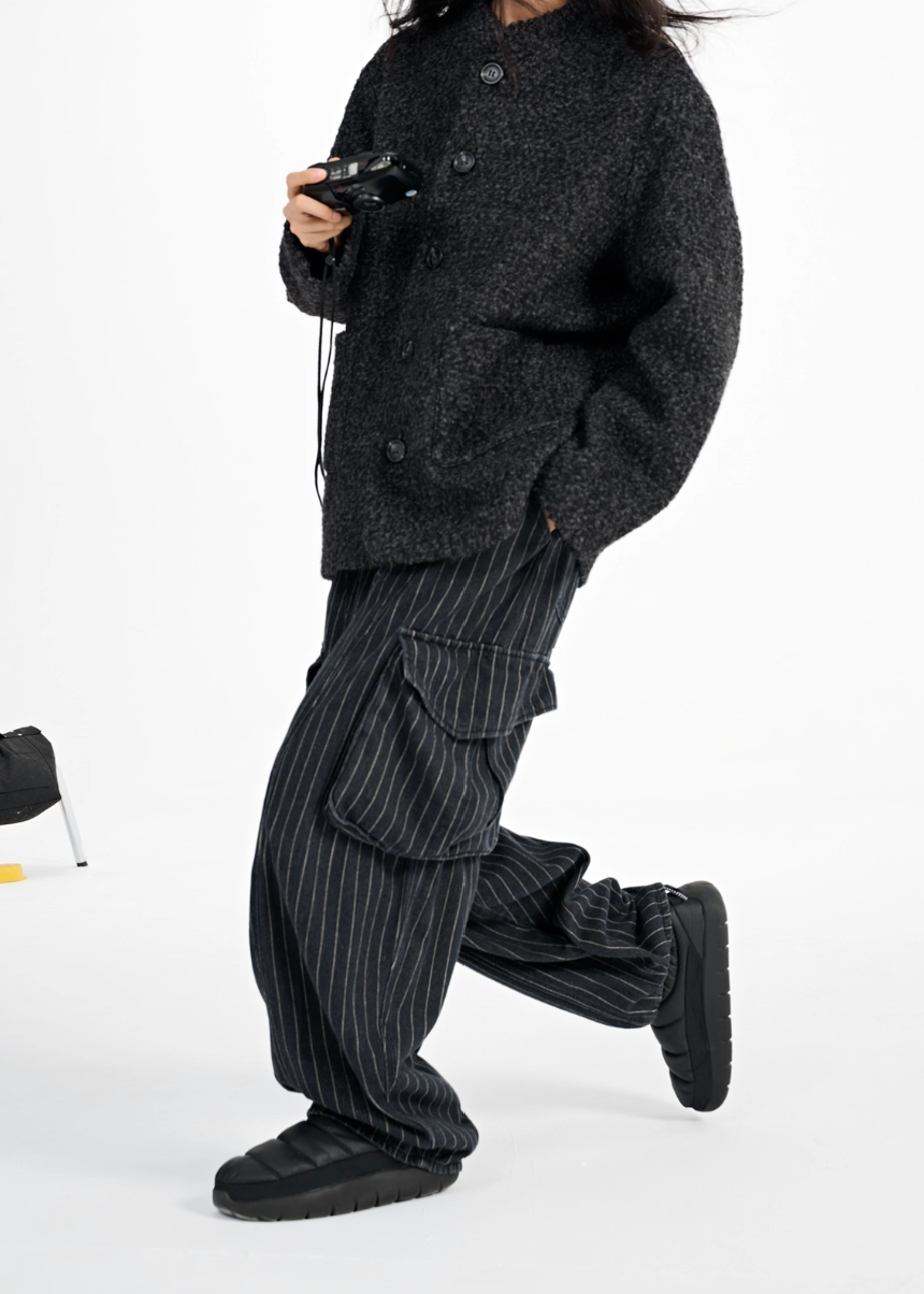 ストライプカーゴパンツ E1436