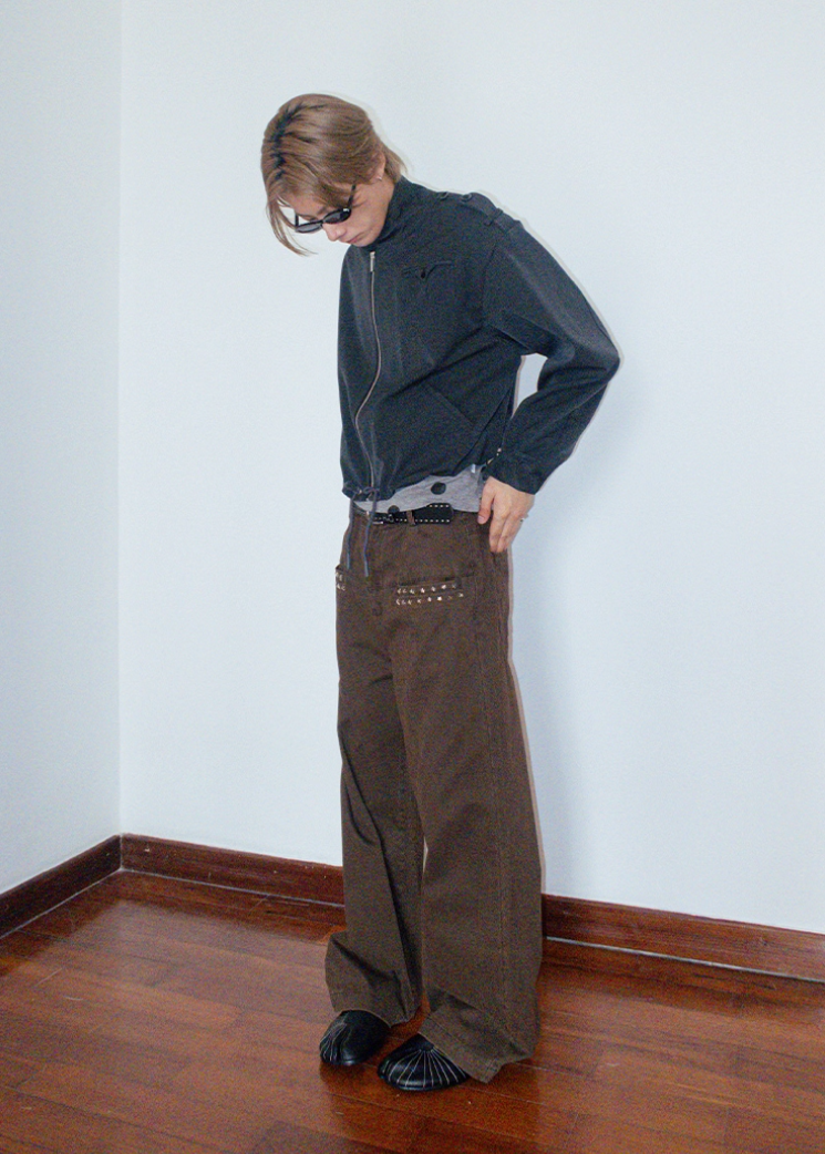 スタースタッズパンツ E1437