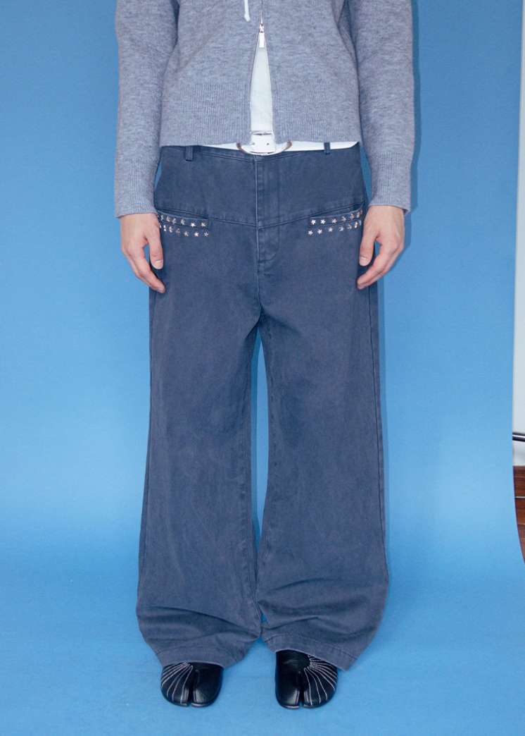スタースタッズパンツ E1437