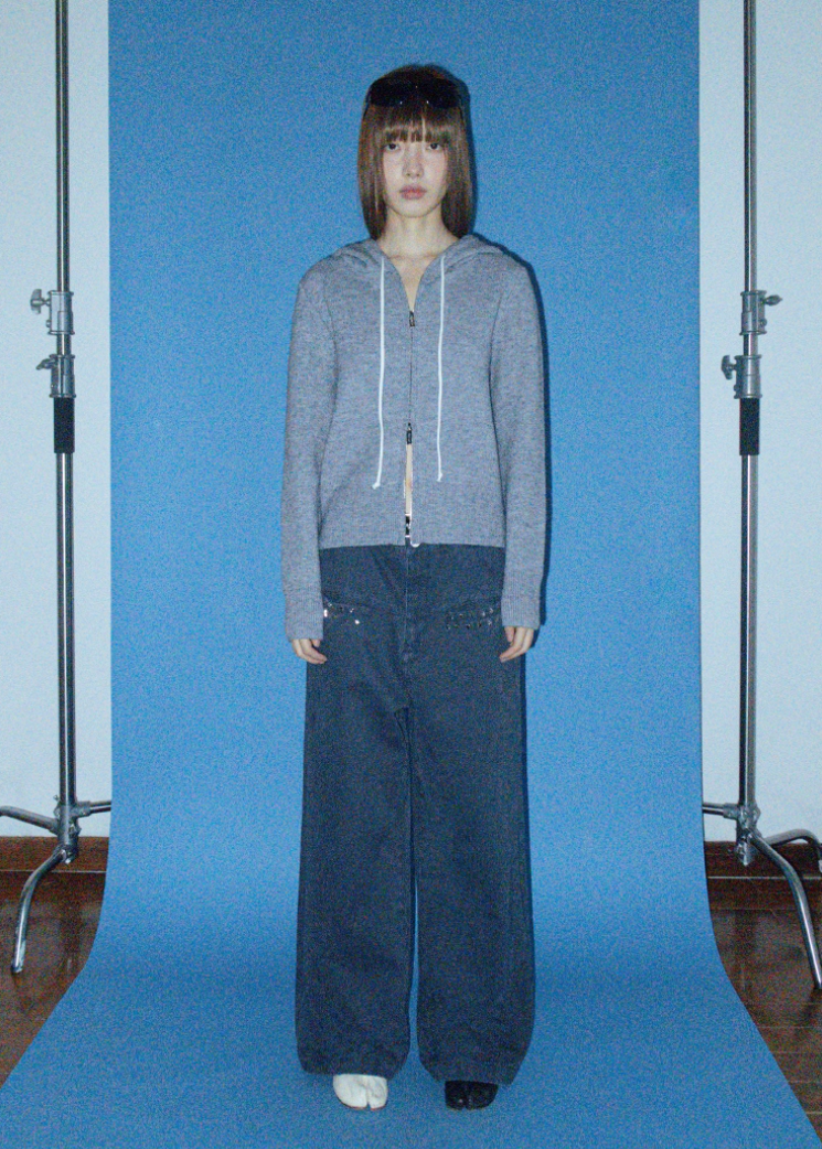 ニットジップフーディー E1441