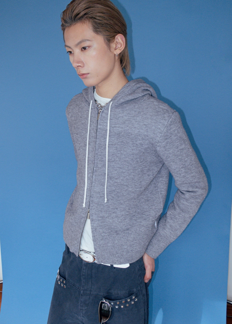 ニットジップフーディー E1441