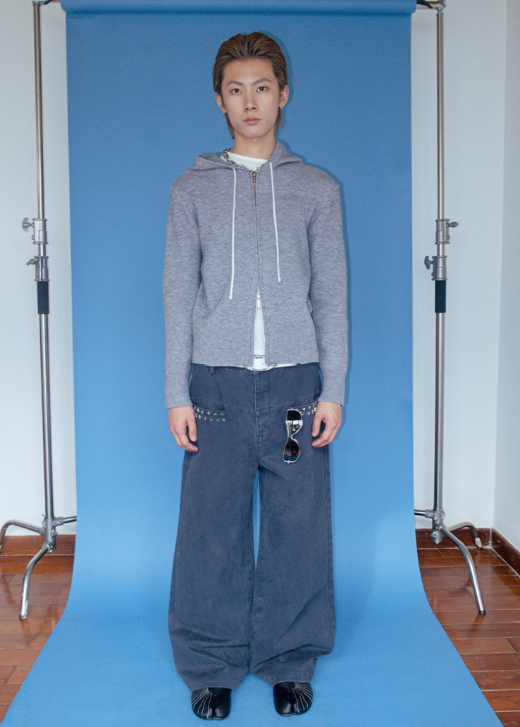 ニットジップフーディー E1441