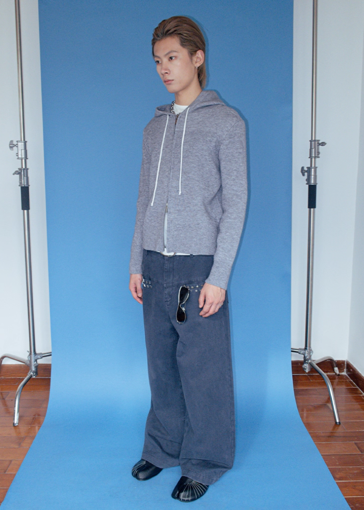 ニットジップフーディー E1441