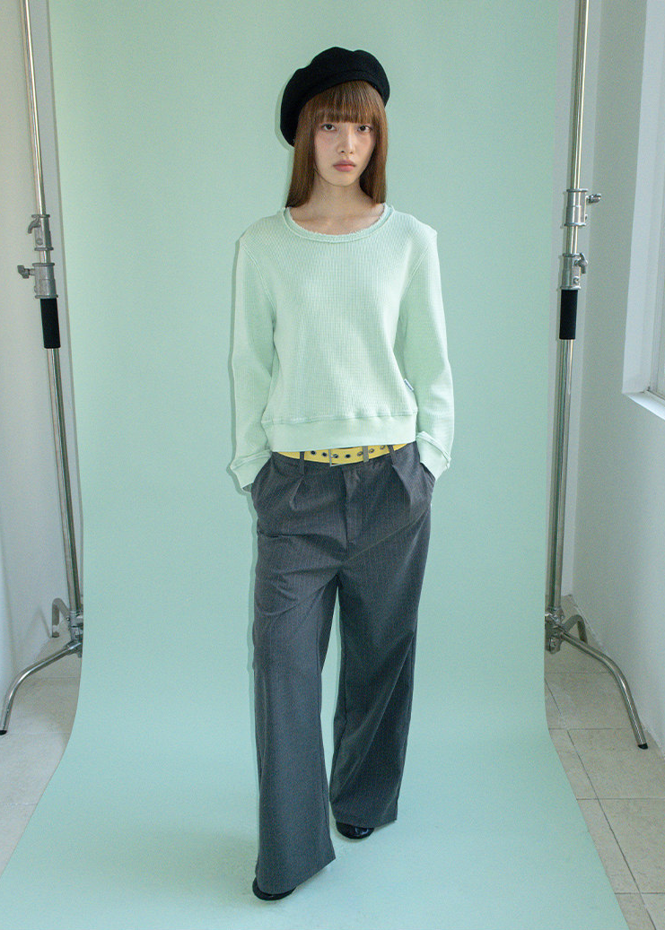 ピンストライプスラックスパンツ E1451