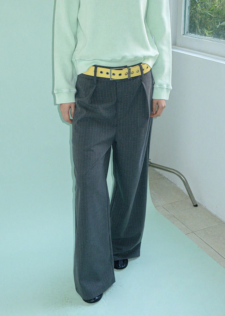 ピンストライプスラックスパンツ E1451