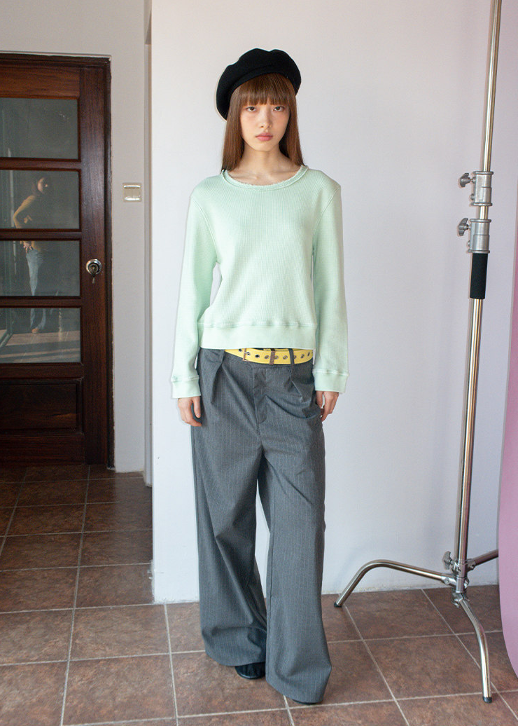 ピンストライプスラックスパンツ E1451