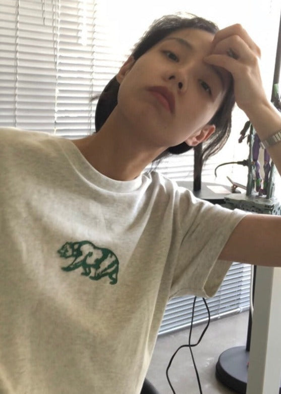 OUTME グリーンベアTシャツ E0459