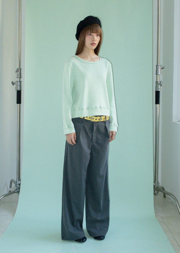 ワッフルスウェットTシャツ E1453