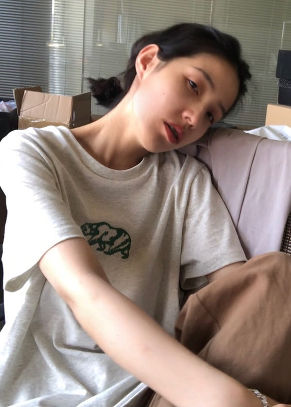OUTME グリーンベアTシャツ E0459