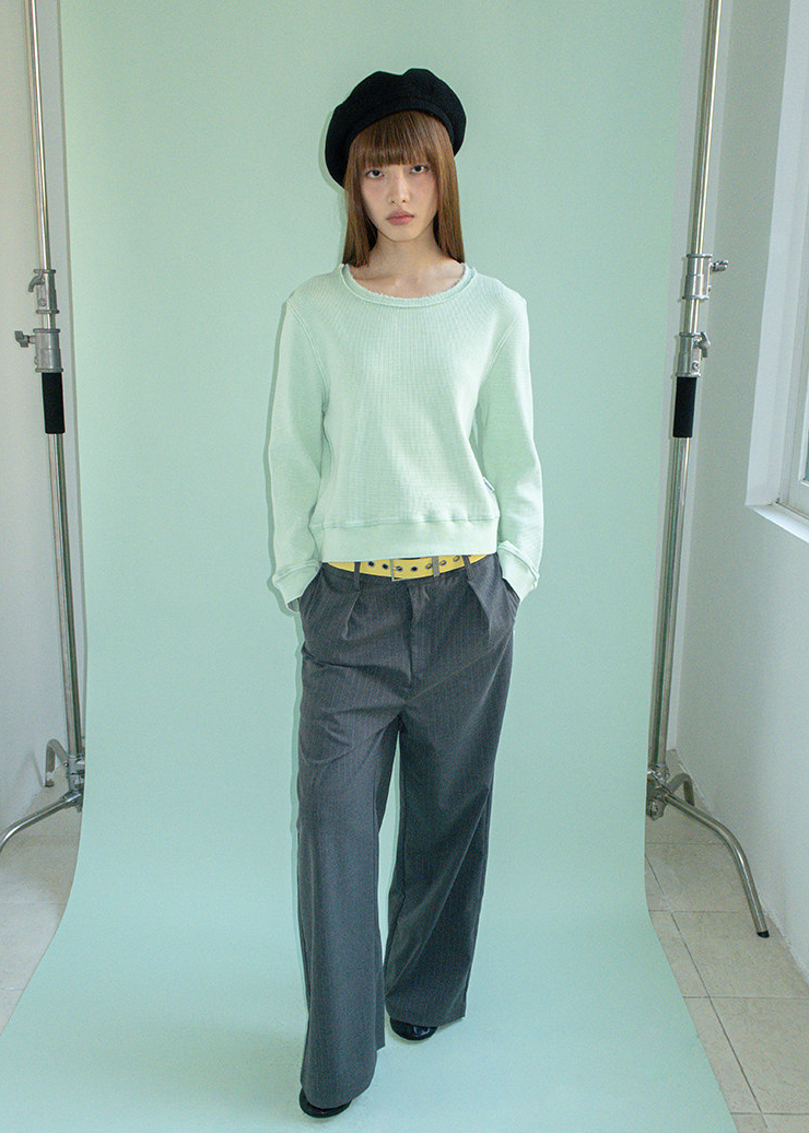 ワッフルスウェットTシャツ E1453