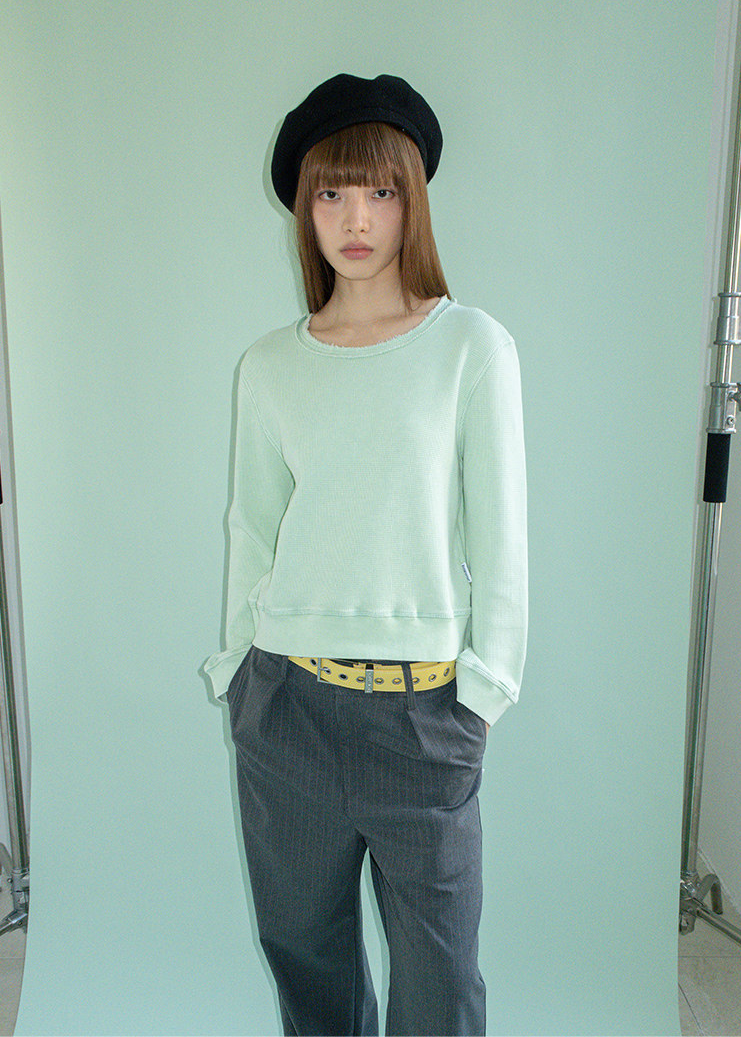 ワッフルスウェットTシャツ E1453